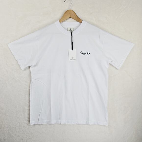 Camp Aspen Snow Leaf White T- Shirt Mens Size XL Oatmeal NWT Streetwear - Picture 2 of 11